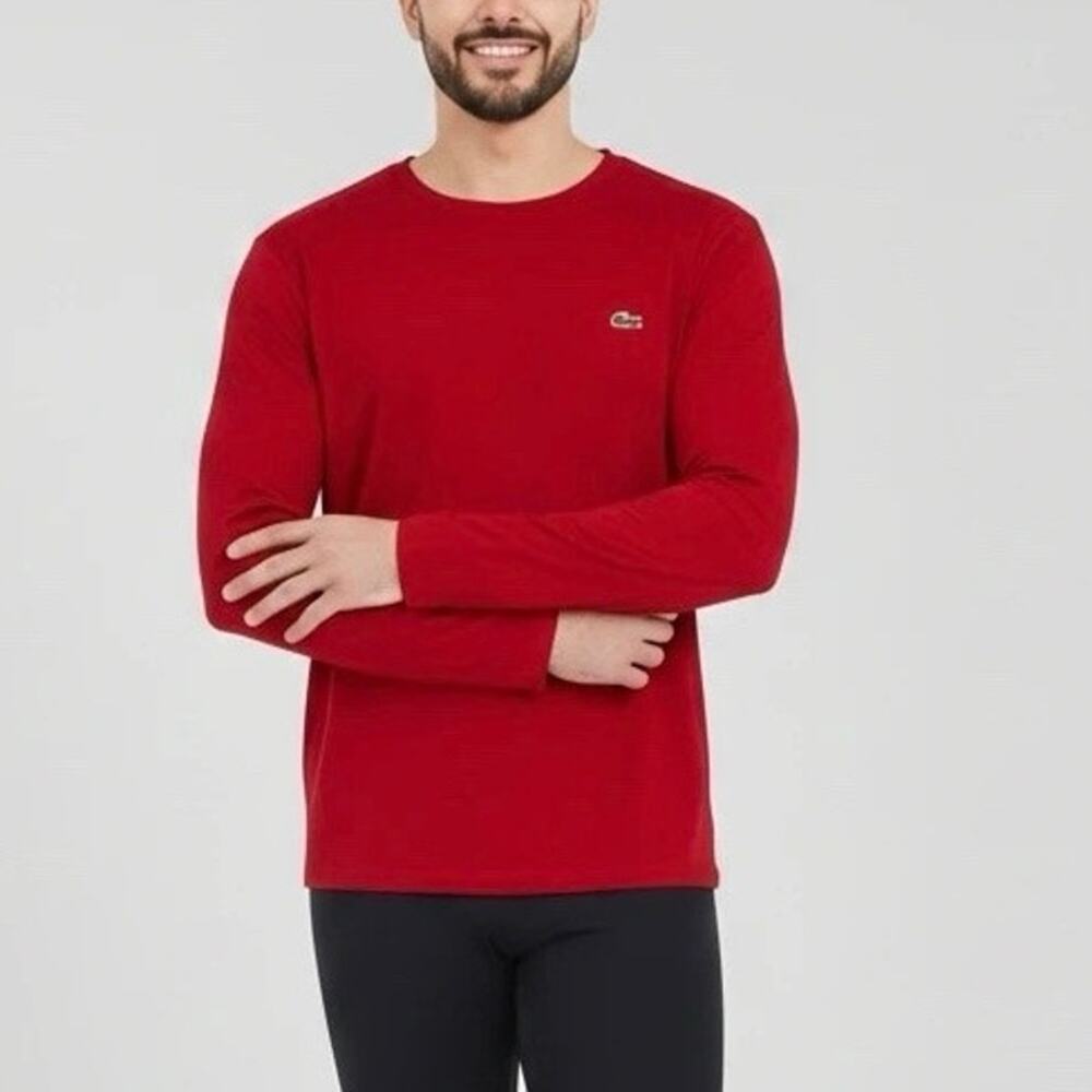 Lacoste Sport Red Long Sleeve Top Size XL